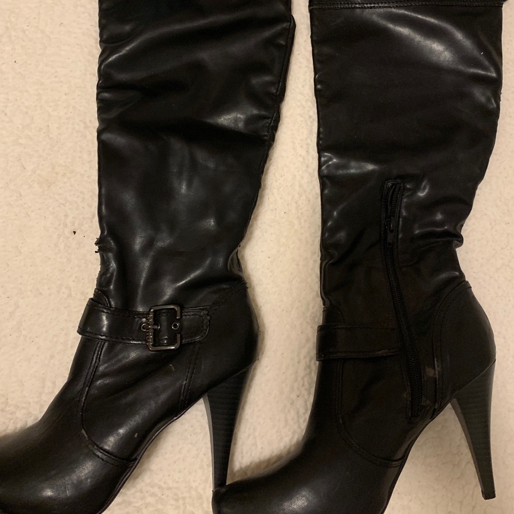 Guess knee high stiletto boots